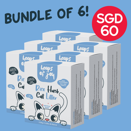 [Bundle of 6] Heaps Of Joy Cat Litter - Unscented, Premium Grade